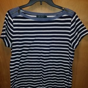 Ladies used Ralph Lauren striped shirt.